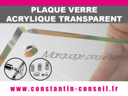 plaque verre acrylique transparent